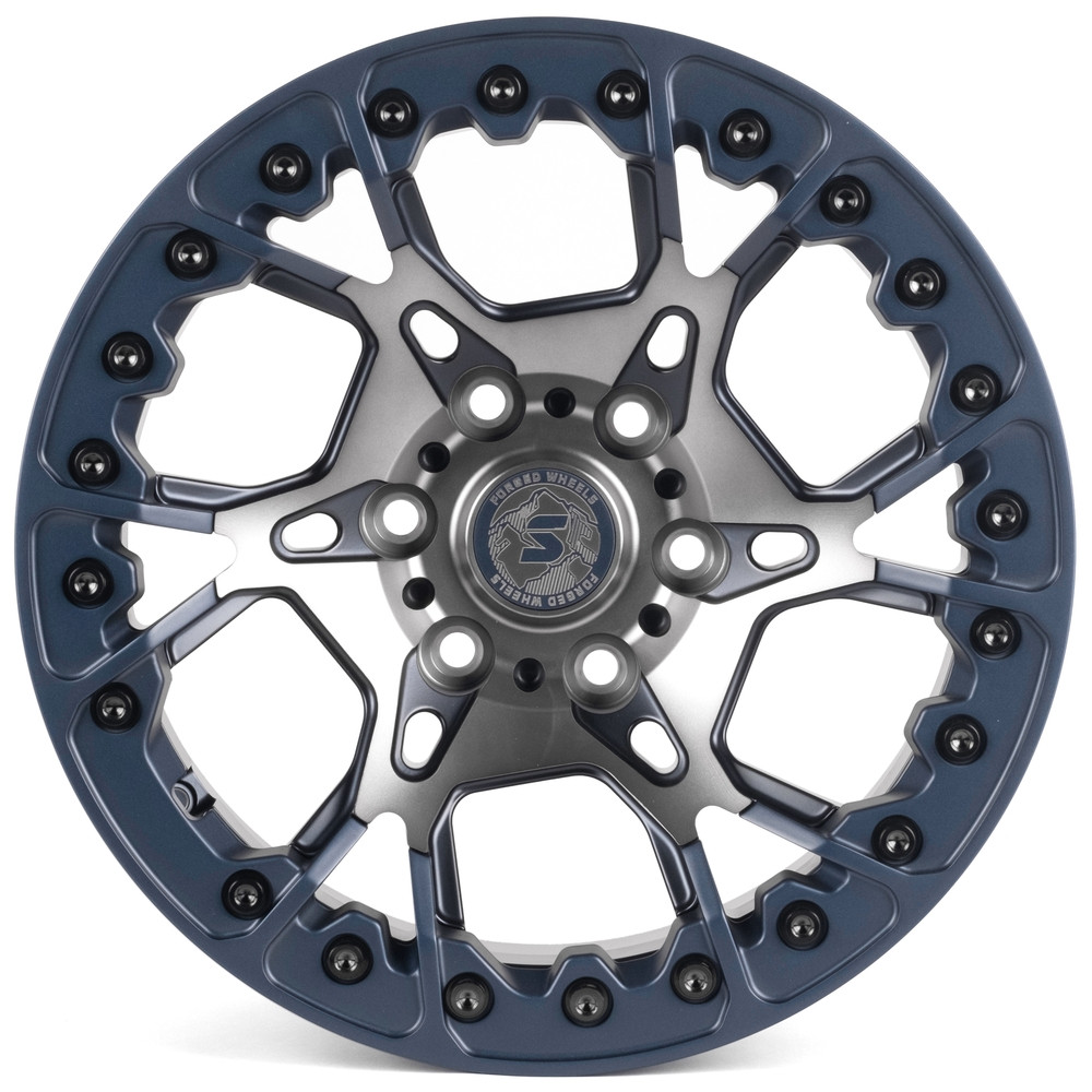 Легковой диск Skill Wheels SV307 9x17 6x135 ET20 87,1 Синий матовый + полировка + лак SH55