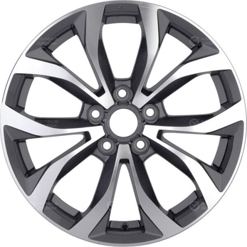 Колесный диск Replay NS234 7xR18 5x114.3 ET40 DIA66.1 глянцевый темно-серый с полированной лицевой частью