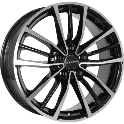 Колесный диск KHOMEN KHW1812 (GAC GS5) 7xR18 5x108 ET36 DIA60.1 глянцевый черный с полированной лицевой частью