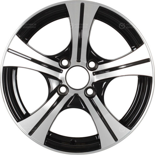 Колесный диск Tech Line 410 5.5xR14 4x100 ET43 DIA60.1 глянцевый черный с полированной лицевой частью