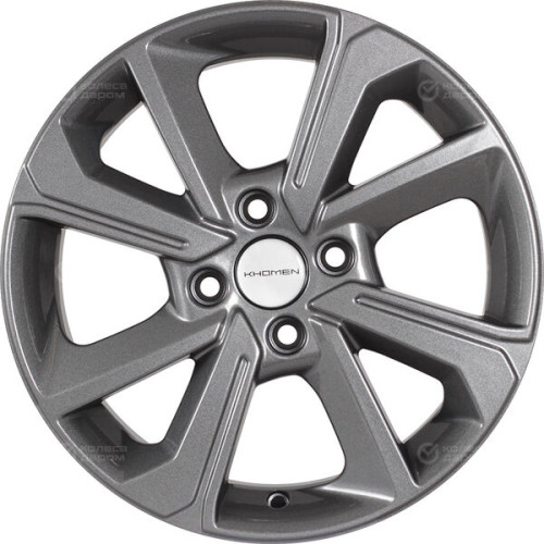Колесный диск KHOMEN KHW1501 (15_Rio II) 6xR15 4x100 ET46 DIA54.1 насыщенный темно-серый