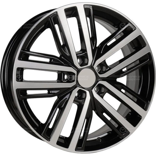Колесный диск Carwel Иртыш 259 7xR17 5x114.3 ET45 DIA67.1 чёрный глянцевый с полированной лицевой частью