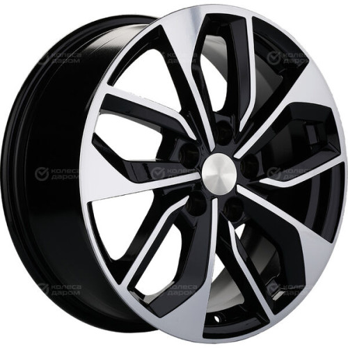 Колесный диск Carwel Эльтон 1703 7xR17 5x114.3 ET45 DIA60.1 черный глянцевый с полированной лицевой частью