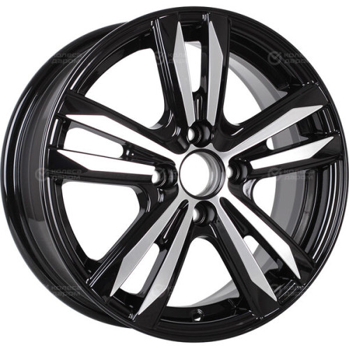 Колесный диск iFree Маскот 6xR15 4x100 ET40 DIA67.1 чёрный глянцевый с полированной лицевой частью