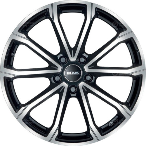Колесный диск MAK DaVinci 8xR18 5x112 ET40 DIA66.45 чёрный глянцевый с полированной лицевой частью