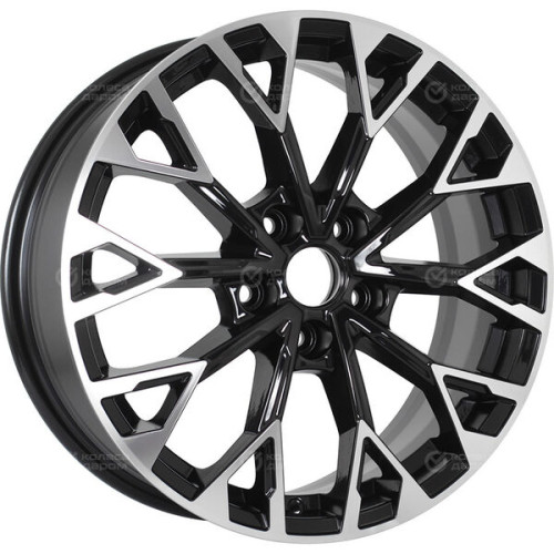 Колесный диск KHOMEN KHW1718 (GAC GS4) 7xR17 5x108 ET49 DIA59.5 глянцевый черный с полированной лицевой частью