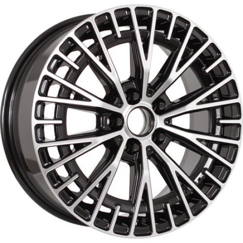 Легковой диск KDW KD1730 7x17 5x114,3 ET48 67,1 Black Front Polished (уценка: мятый обод)