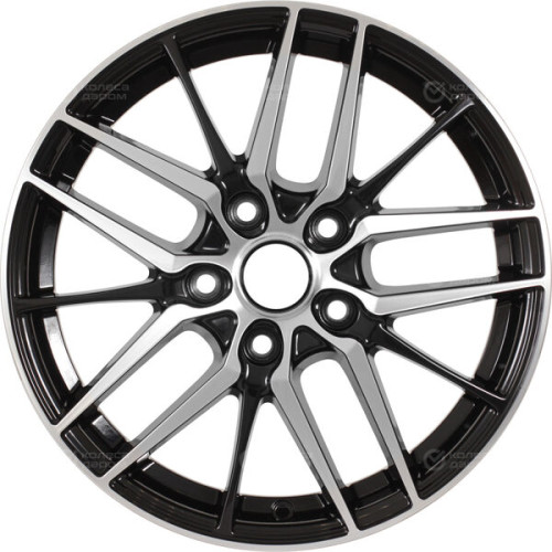 Колесный диск Carwel Лача 6.5xR16 5x112 ET42 DIA57.1 чёрный глянцевый с полированной лицевой поверхностью