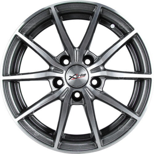 Колесный диск X-trike X111 6.5xR15 5x100 ET38 DIA57.1 темно-серебристый с полированной лицевой частью