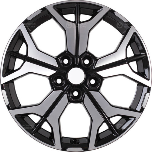 Колесный диск Carwel Бусани 1715 7xR17 5x114.3 ET45 DIA67.1 черный глянцевый с полированной лицевой частью