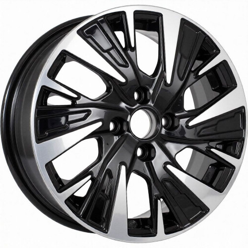Легковой диск KDW KD1580 6x15 4x98 ET35 58,5 Black Front Polished