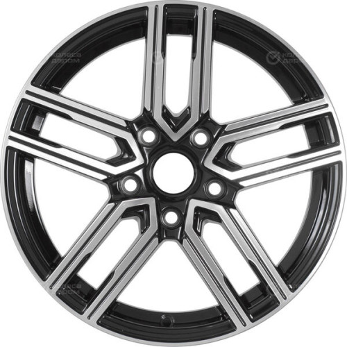 Колесный диск WUP Up113 6.5xR16 5x112 ET46 DIA57.1 черный глянцевый с полированными элементами лицевой поверхности