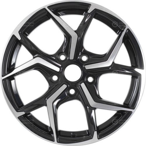 Колесный диск WUP Up120 6.5xR16 5x108 ET46 DIA63.35 черный глянцевый с полированными элементами лицевой поверхности
