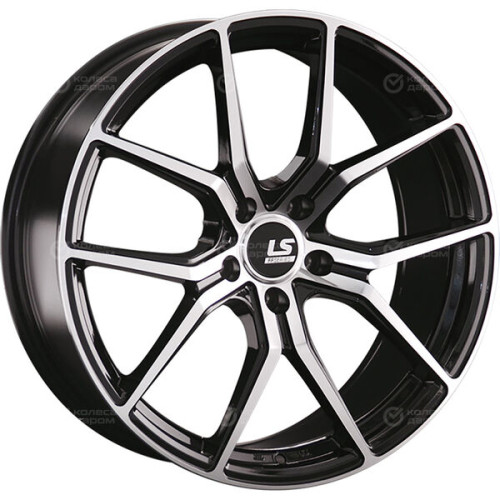 Колесный диск LS FlowForming LS RC47 8xR18 5x114.3 ET45 DIA67.1 черный глянцевый с полированной лицевой частью
