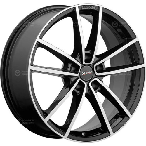 Колесный диск X-trike X140 7.5xR19 5x120 ET30 DIA66.1 черный с полированной лицевой стороной