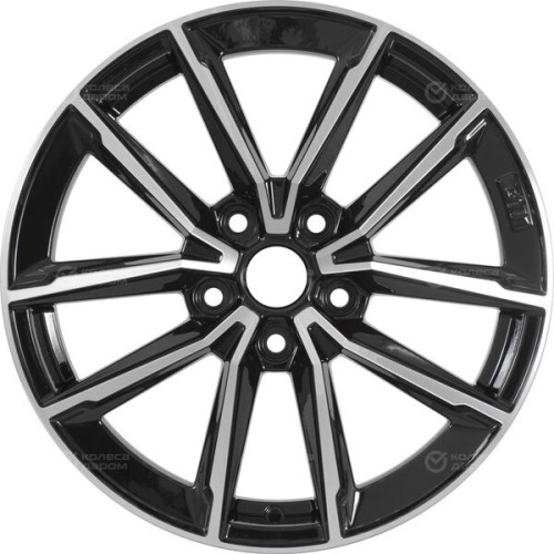 Колесный диск WUP Up104 6.5xR17 5x114.3 ET49 DIA67.1 черный глянцевый с полированными элементами лицевой поверхности