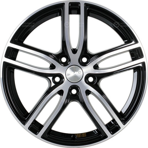 Колесный диск СКАД БРАЙТОН 7xR17 5x114.3 ET37 DIA66.6 черный глянцевый с полированной лицевой поверхностью