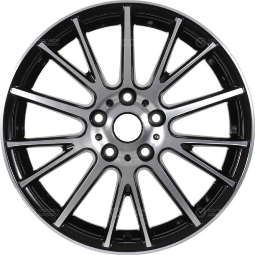 Колесный диск СКАД Дубай 6.5xR17 5x114.3 ET46 DIA67.1 черный глянцевый с полированной лицевой поверхностью