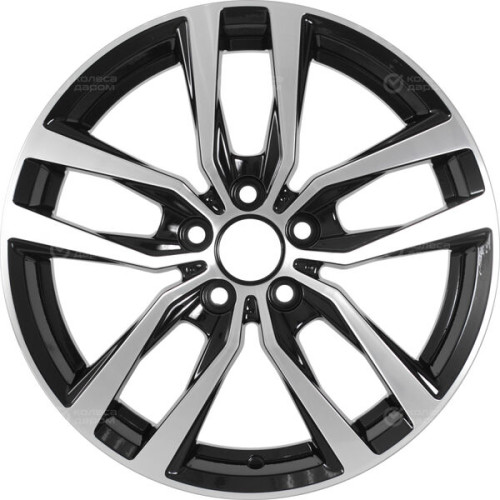 Колесный диск Carwel Негито 214 6xR16 5x114.3 ET43 DIA67.1 чёрный глянцевый с полированной лицевой поверхностью