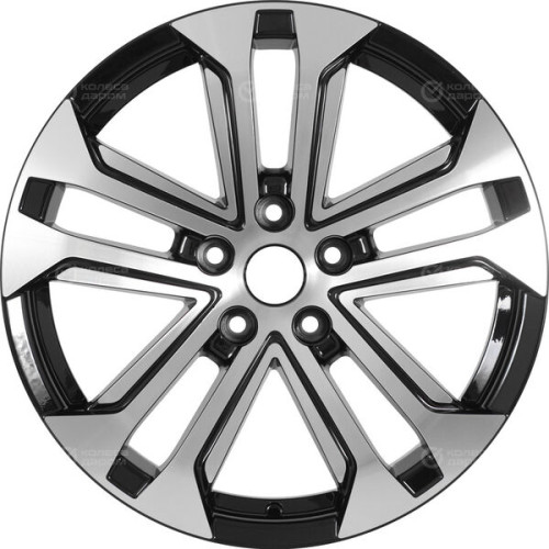 Колесный диск Carwel Куж 1803 7xR18 5x114.3 ET45 DIA66.1 черный глянцевый с полированной лицевой частью