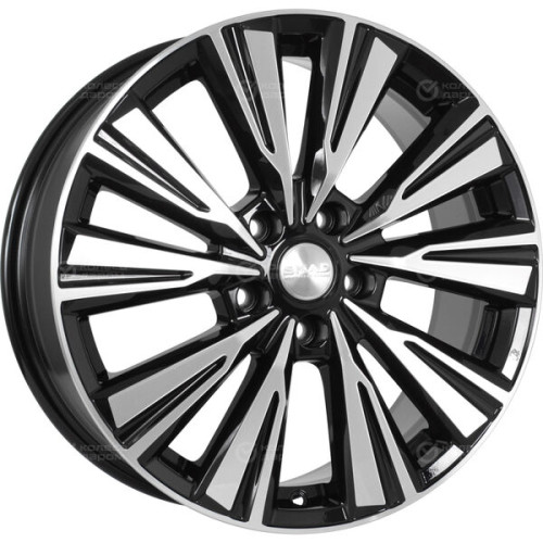 Колесный диск СКАД Линней 7.5xR18 5x114.3 ET50 DIA66.1 черный глянцевый с полированной лицевой поверхностью