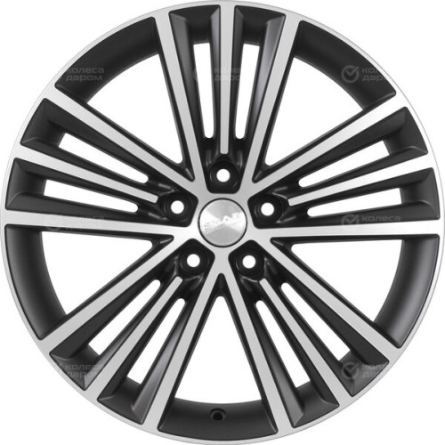 Колесный диск СКАД Манчестер 7.5xR19 5x114.3 ET48 DIA67.1 (уценка) черный матовый с полированным элементом