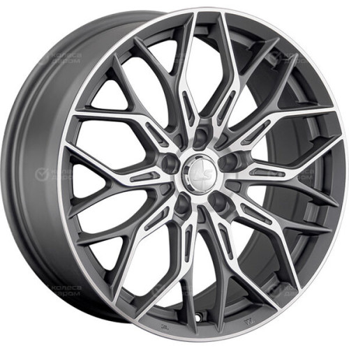 Колесный диск LS LS 1355 7xR16 5x114.3 ET42 DIA67.1 темно-серый матовый ,частично полированный