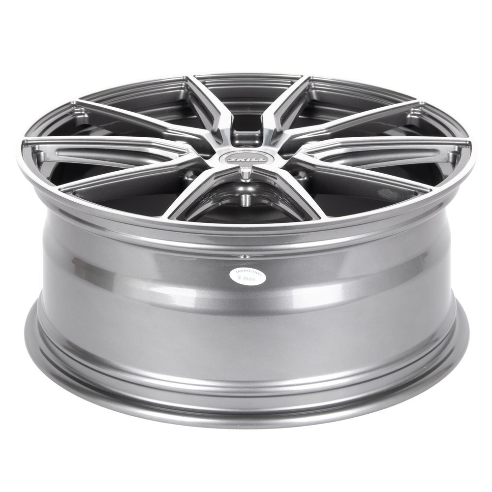 Легковой диск Skill Wheels SL292 8,5x20 5x127 ET50 71,5 графит глянцевый + полированные спицы