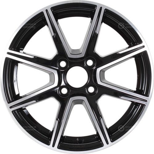 Колесный диск iFree Майами лайт 5.5xR14 4x98 ET35 DIA58.5 (уценка) чёрный глянцевый с полированной лицевой частью