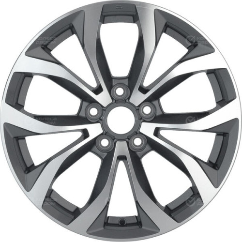 Колесный диск Replay TY341 7xR18 5x114.3 ET35 DIA60.1 глянцевый темно-серый с полированной лицевой частью