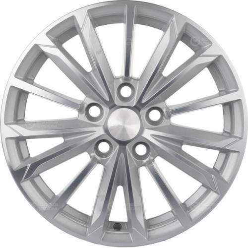 Колесный диск Carwel Тевриз 1611 6.5xR16 5x114.3 ET44 DIA67.1 серебристый с полированной лицевой частью