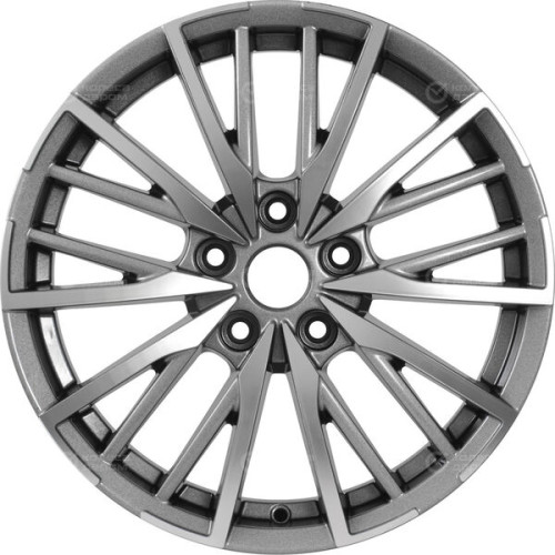 Колесный диск Carwel Агма 1719 7xR17 5x114.3 ET48.5 DIA67.1 серый с полированной лицевой частью