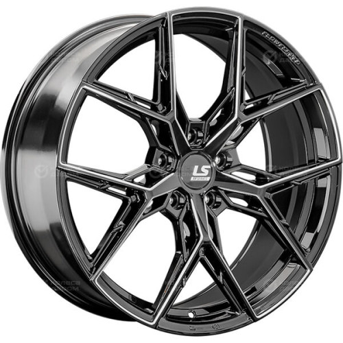 Колесный диск LS FlowForming LS RC82 8.5xR20 5x114.3 ET30 DIA60.1 черный глянцевый с фрезерованными лучами
