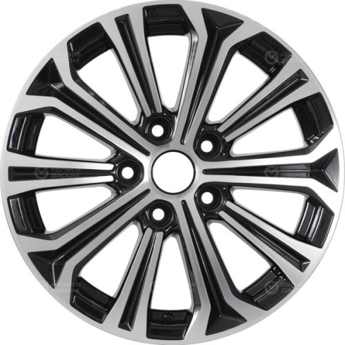 Колесный диск KHOMEN KHW1610 (ZV16_Optima) 6.5xR16 5x114.3 ET41 DIA67.1 глянцевый черный с полированной лицевой частью