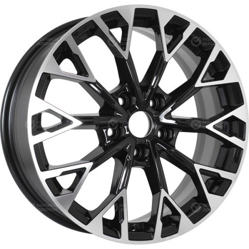 Колесный диск KHOMEN KHW1718 (Camry) 7xR17 5x114.3 ET45 DIA60.1 глянцевый черный с полированной лицевой частью