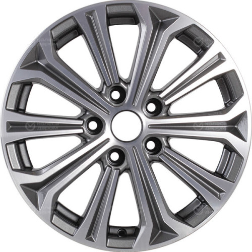 Колесный диск Carwel Кудро 1610 6.5xR16 5x112 ET46 DIA57.1 серый с полированной лицевой частью