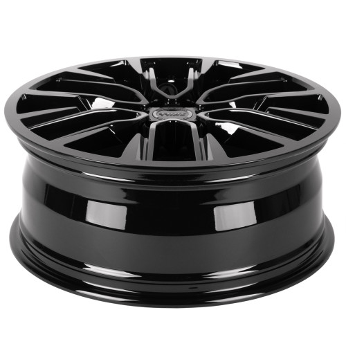 Легковой диск Skill Wheels SV946-CS410 8x20 6x114,3 ET46 67,1 чёрный глянцевый + полированные спицы + лак SH52