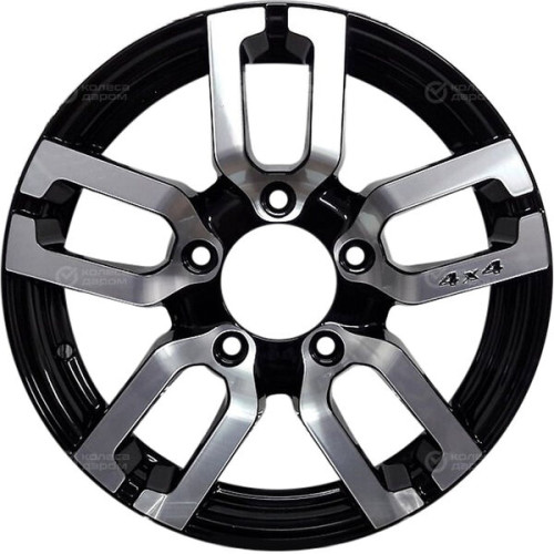 Колесный диск iFree Офф-лайн 6.5xR16 5x139.7 ET40 DIA98 чёрный глянцевый с полированной лицевой частью