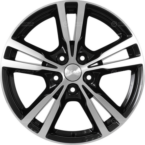 Колесный диск СКАД Мельбурн 7xR17 5x114.3 ET48.5 DIA67.1 черный глянцевый с полированной лицевой поверхностью