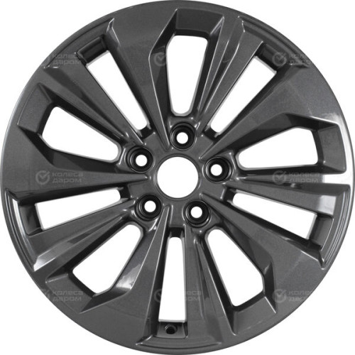 Колесный диск КиК Авиор 7xR17 5x114.3 ET35 DIA67.1 насыщенный темно-серый полностью полированный
