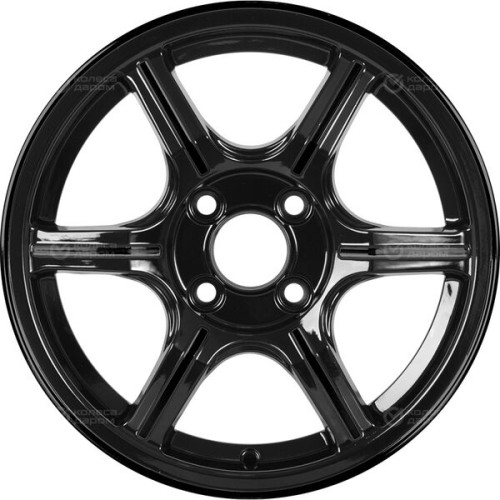 Колесный диск Tech Line 433 5.5xR14 4x98 ET38 DIA58.6 черный глянцевый