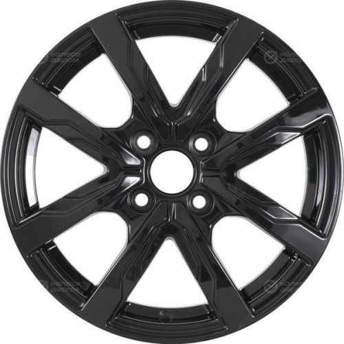 Колесный диск WUP Up122 6xR15 4x100 ET45 DIA67.1 черный глянцевый