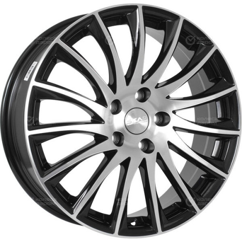 Колесный диск СКАД Валенсия 7xR18 5x114.3 ET40 DIA67.1 (уценка) черный глянцевый с полированной лицевой поверхностью