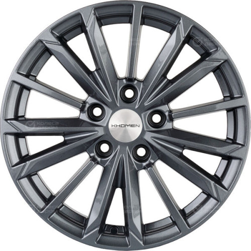 Колесный диск KHOMEN KHW1611 (ZV16_Mazda 3/ix35) 6.5xR16 5x114.3 ET45 DIA67.1 насыщенный темно-серый