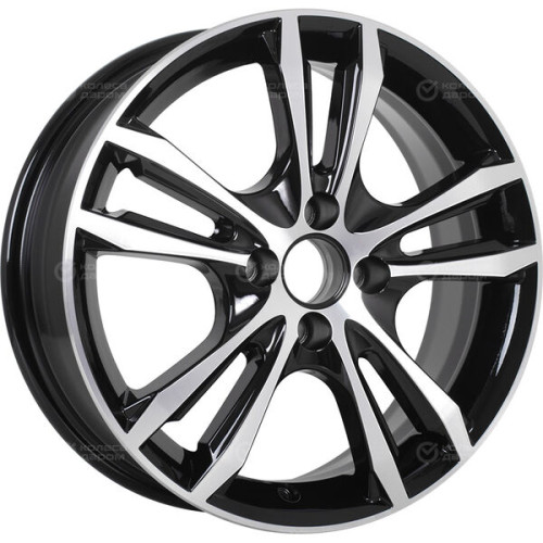 Колесный диск КиК Samara 6xR16 4x108 ET47.5 DIA63.35 черный глянцевый с полированными элементами лицевой поверхности