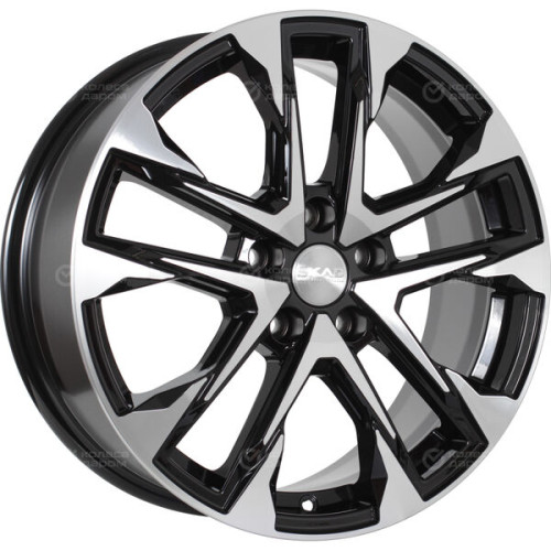 Колесный диск СКАД АТАКОР 7xR17 5x108 ET45 DIA60.1 черный глянцевый с полированной лицевой поверхностью