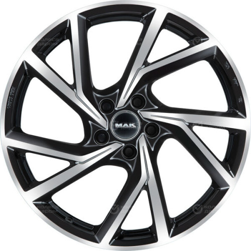 Колесный диск MAK Kassel 7xR17 5x114.3 ET35 DIA76 чёрный глянцевый с полированной лицевой частью