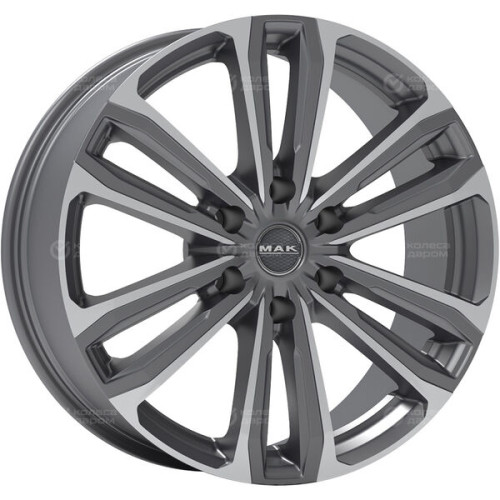Колесный диск MAK Safari 6 7.5xR17 6x139.7 ET33 DIA100.1 серый с полированной лицевой частью