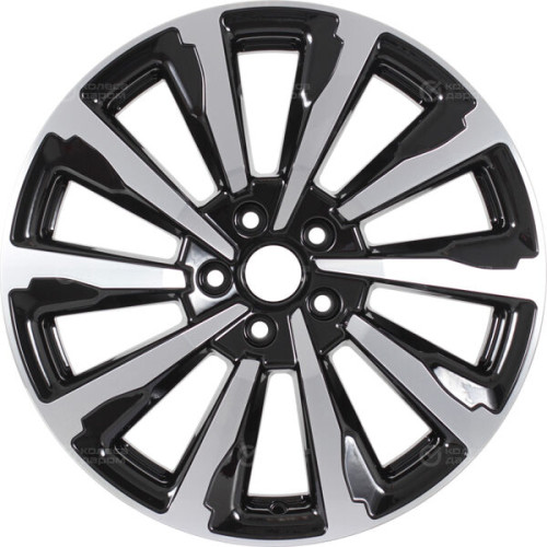 Колесный диск СКАД Астер 8xR18 5x108 ET42 DIA65.1 черный глянцевый с полированной лицевой поверхностью