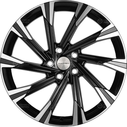 Колесный диск KHOMEN KHW1901 OUTLANDER 7.5xR19 5x114.3 ET38 DIA67.1 глянцевый черный с полированной лицевой частью